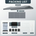 thumbnail image 3 of Hoteel Pop-Up Canopy 10x30 Instant Carport Tent with 3 Removable Sidewalls, Heavy-Duty Waterproof 2000mm+&UPF 50+ for Weddings, Parties, Markets with 4 Ropes & 4 Sandbags, Gray, 3 of 8