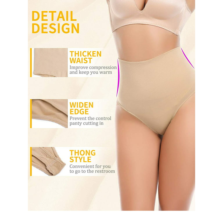 SLIMBELLE Tummy Control Thong for Women High Waisted Shapewear