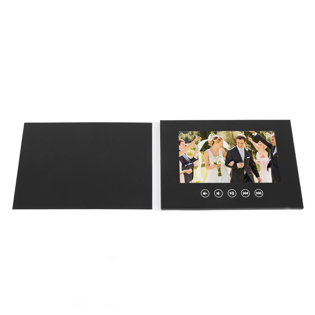 Video Greeting Card, LCD Screen Video Brochure, Customizable Electronic Greeting Card with LCD Screen, 128M Memory, Digital Greeting Card for Anniversary, Christmas, Wedding
