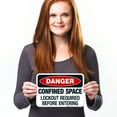 thumbnail image 4 of Danger Confined Space Lockout Required Before Entering Sign, OSHA Danger Sign,, 4 of 8