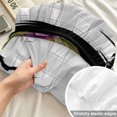 thumbnail image 4 of Queen Size Fitted Sheet Set - Halloween 3 Piece Bedding Sets 16" Deep Pocket Fitted Sheet with 2 Pillowcases, Fall Rustic Botanical Floral Trees Plaid Gray Brushed Microfiber Hotel Luxury Bed Sheets, 4 of 9