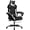 BLACKWHITE, variant on Video Gaming Chairs with Footrest, Gaming Chairs PVC Leather Ergonomic Office Gamer Chair Headrest Lumbar Support Racing Style Video Gaming Chair for Office, BlackYellow