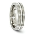 thumbnail image 2 of Edward Mirell Titanium Brushed&Polished w/Sterling Silver 6mm Band EMR182, 2 of 7
