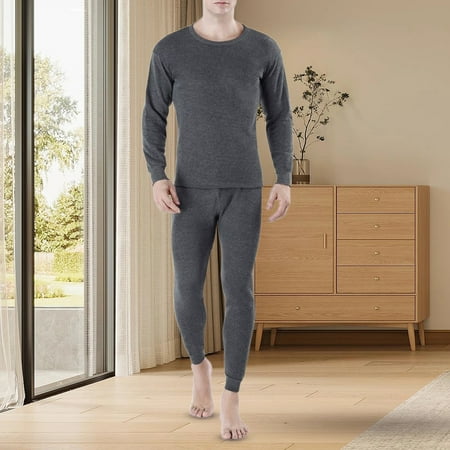 

GXSR Thermal Underwear for Men Long Johns Base Layer Fleece Lined Top Bottom