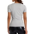 thumbnail image 3 of Gupgi Women Crop Top Basic Slim T-Shirts Summer Solid Color Tees, 3 of 9
