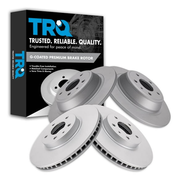 TRQ Front and Rear Brake Rotors Set Premium G-Coated Fits Select 2013-2020 Ford Fusion 2013-2016 Lincoln MKZ