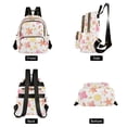 thumbnail image 4 of FORMRS Mini Backpack Purse for Women Travel Daypack Casual Shoulder Bag, White Floral Orange, 4 of 7