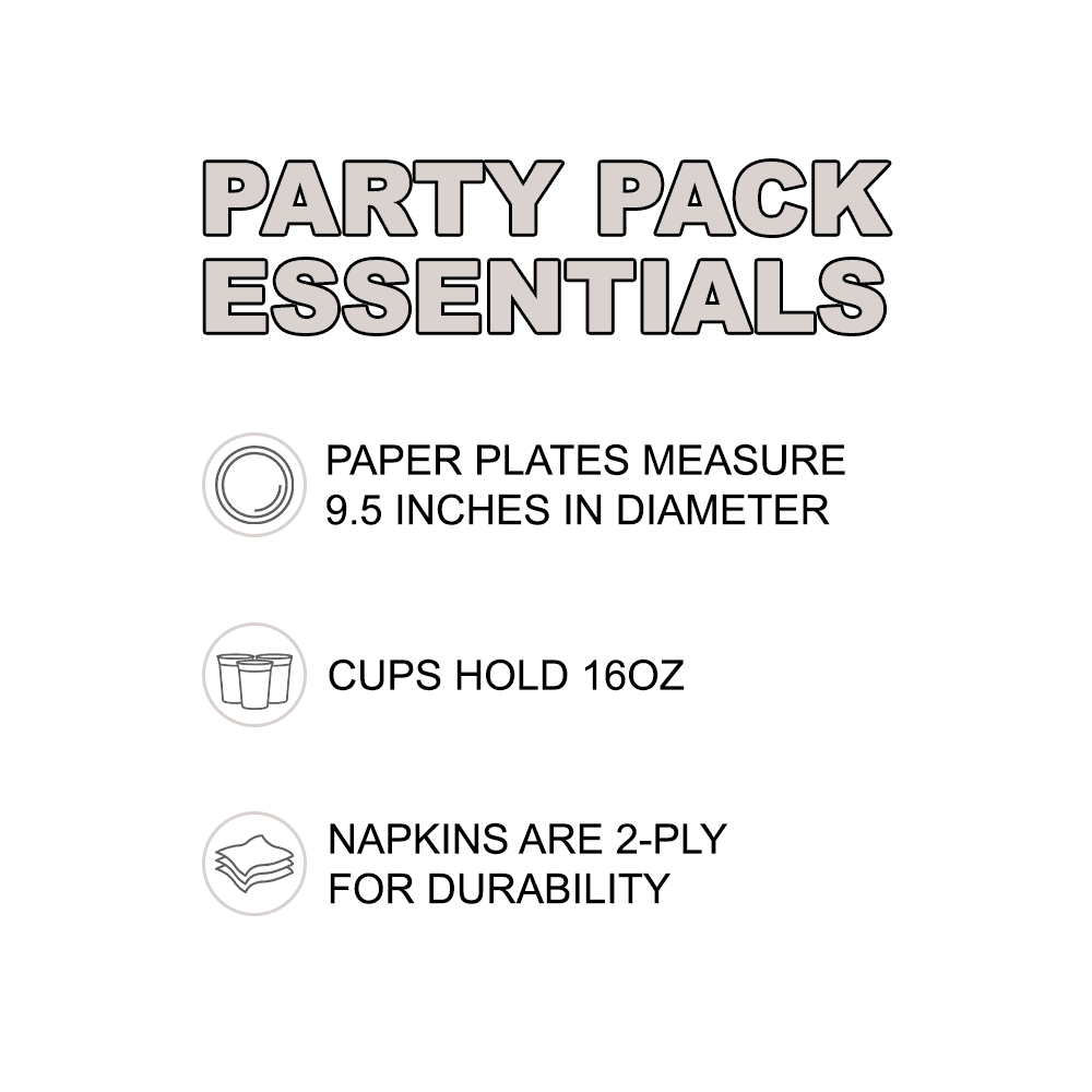 Silver Buffalo The Office Dunder Mifflin Classic Logo Party Tableware,  Paper Plates Cups Napkins Party Pack Set, 60 Piece