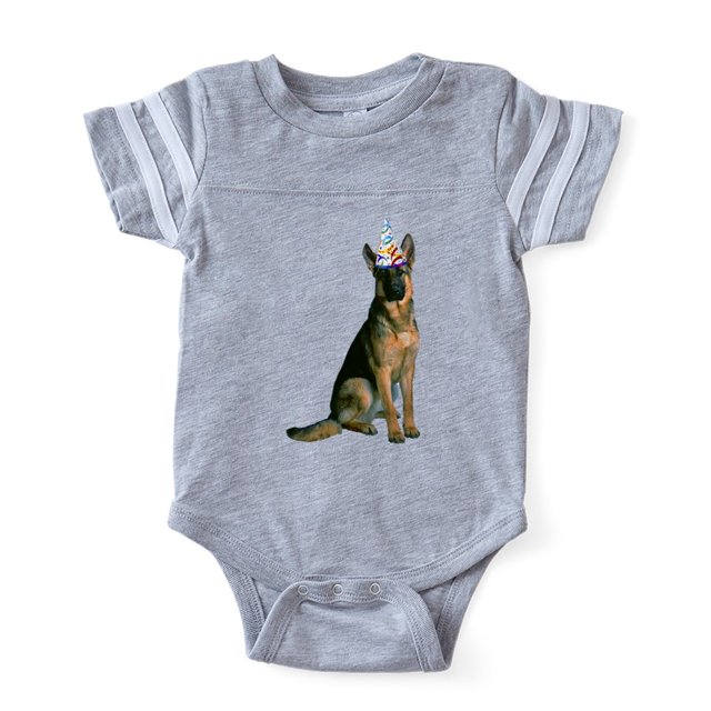 CafePress - German Shepherd Party - Cute Infant Baby Football Bodysuit