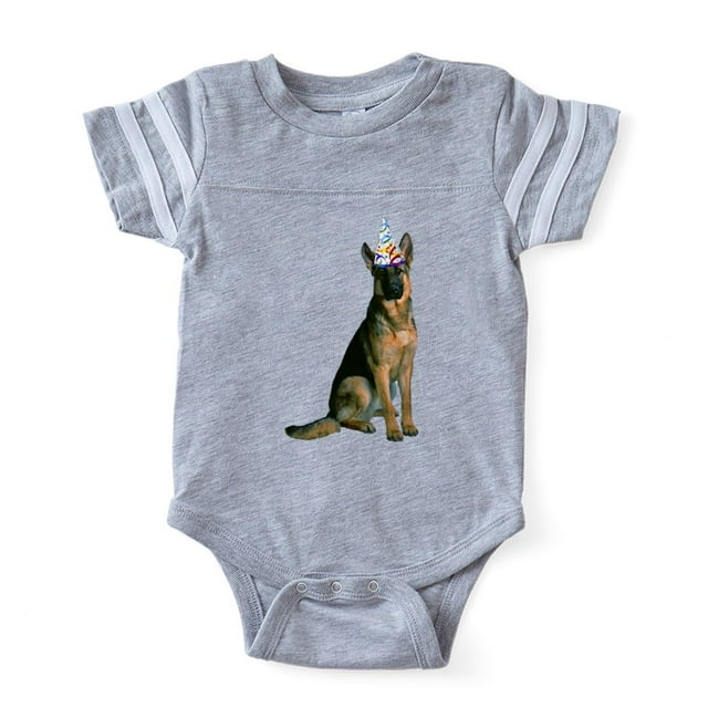 CafePress - German Shepherd Party - Cute Infant Baby Football Bodysuit