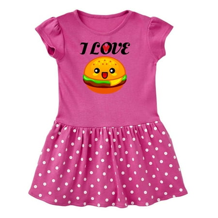 

Inktastic I Love Hamburgers Gift Toddler Girl Dress