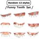thumbnail image 1 of 12 piezas de dientes de mordaza, dientes de Bob, dientes saltones, dientes falsos, dientes de dentadura de vampiro, dientes artificiales divertidos y locos para Halloween, 1 of 5