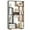 Black&Natural, variant on Costway 47" Tall Bookshelf Modern Geometric Bookcase with Open Shelves Anti-tipping Kits White