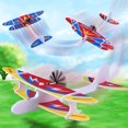 thumbnail image 3 of DIY Biplane Glider Foam Powered Flying Plane Rechargeable Electric Aircraft Model Science Educational Toys for Children Random Color, 3 of 8