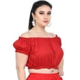 thumbnail image 5 of Wevez Women's Off-Shoulder Cotton Casual Crop Tops, 5 of 5