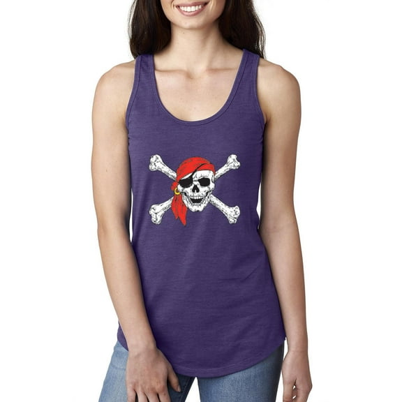 IWPF - Women's Racerback Tank Top - Jolly Roger Skull & Crossbones