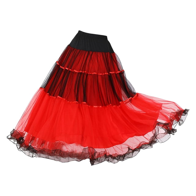 de salón para mujer, ropa , vestido de traje para mujer, larga escalonada clásica latina para adultos , ROJO Sunnimix vestido de baile latino