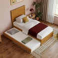 thumbnail image 5 of AFI Aveline Twin XL Platform Bed with Matching Footboard & Twin XL Trundle, Light Toffee, 5 of 13