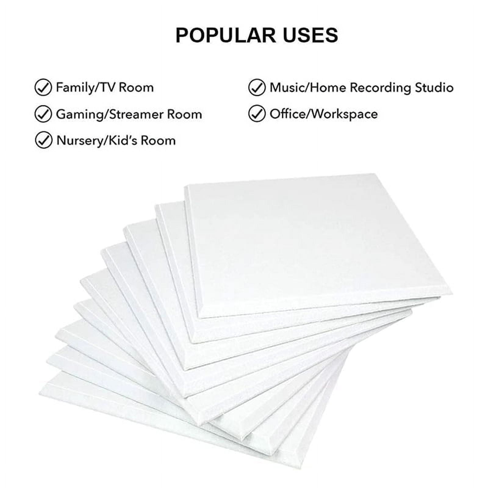 10Pack Sound Proof Panels for Walls,Self-Adhesive Acoustic Panels 12x12x0.4In for Recording Studio,Office,Home,C