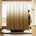 thumbnail image 4 of Tan Bathroom Sets with Shower Curtain and Rugs Waterproof Shower Curtain Sets 1 Piece and Soft Bathroom Rugs Sets 3 Piece for  Bathroom Decor Set, 4 of 14