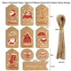 thumbnail image 5 of 50 etiquetas de papel kraft para manualidades con texto en inglés "Merry Christmas", etiquetas para envolver regalos, etiquetas colgantes, tarjetas con copos de nieve de Papá Noel, suministros para fi, 5 of 5