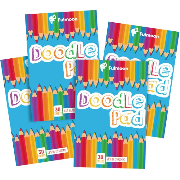 Bloc de Papel para Dibujo Fulmoon 12 Piezas 15x23 cm 30 Hojas