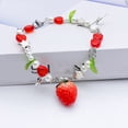 thumbnail image 4 of CIYISON Charming Strawberry Bracelet Wrist Jewelry Beaded Bracelet Alloy Material, 4 of 8