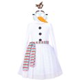 thumbnail image 1 of Girls Dress Costume For Snowman Christmas Halloween Cartoon Mask Scarf 4 Years, 1 of 7