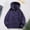 Dark Purple, variant on Women's Hooded Windbreaker Waterproof Rain Jacket Colorblock Outdoor Hiking Raincoat Lightweight Athletic Jackets Utility Gorpcore Streetwear Outerwear White L