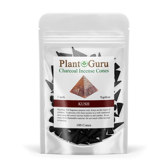 Kush Charcoal Incense Cones 1" TOPFLOW - 100 Pack - Natural Scented Cones Handmade Hand Dipped
