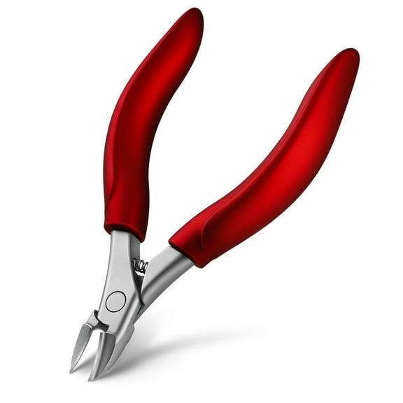 BEZOX Toe Nail Clippers for Thick Toenails for Seniors –  Raised Cutting Edge Ingrown Toenail Clippers, Ergonomic Design Toenail Scissors for Thick Nails - Red