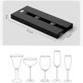 thumbnail image 2 of WWS-2 Pack Porte-Verres à Vin Autocollant, Porte-Verres à Vin, Support de Verres à Vin sous Armoire Sans Perçage Organisateur en Plastique (Noir), 2 of 4