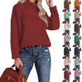 thumbnail image 3 of Women's Turtleneck Long Sleeve Loose Fit Sweater, 3 of 9