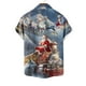 thumbnail image 4 of Mens Manga Corta Botón Abajo Camisas, Cuello de Vuelta Navidad Impresa Blusa, Top de Moda Casual, 4 of 4