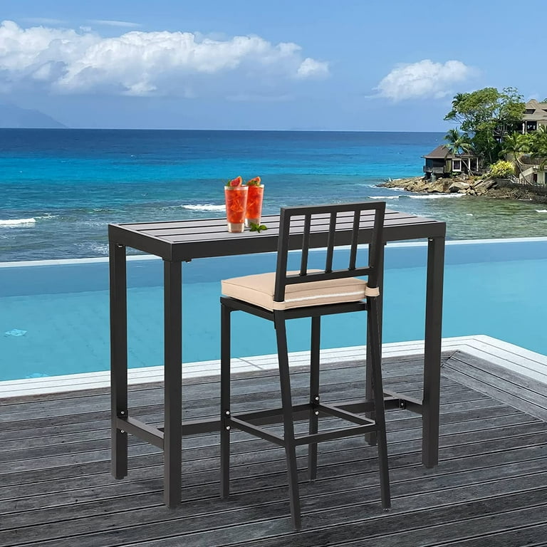 Outdoor Bar Table Patio Counter Height Bar Table 47