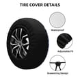 thumbnail image 2 of Fuzoiu Skull flower tie dye Print Universal Spare Tire Cover with Buckle Strap, Waterproof Wheel Covers for Jeep, Trailer, RV, Truck and All Car-17 inch, 2 of 6