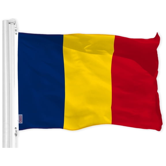Chad (Chadian) Flag | 3x5 feet | Printed 150D – Indoor/Outdoor, Vibrant Colors, Brass Grommets, Quality Polyester, Much Thicker More Durable Than 100D 75D Polyester