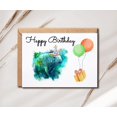 thumbnail image 4 of shiyou-Manatee Happy Birthday Card - Animal With Balloons Card - Manatee Birthday Card - Unique Bday Card - Manatee Keepsake, 4 of 4