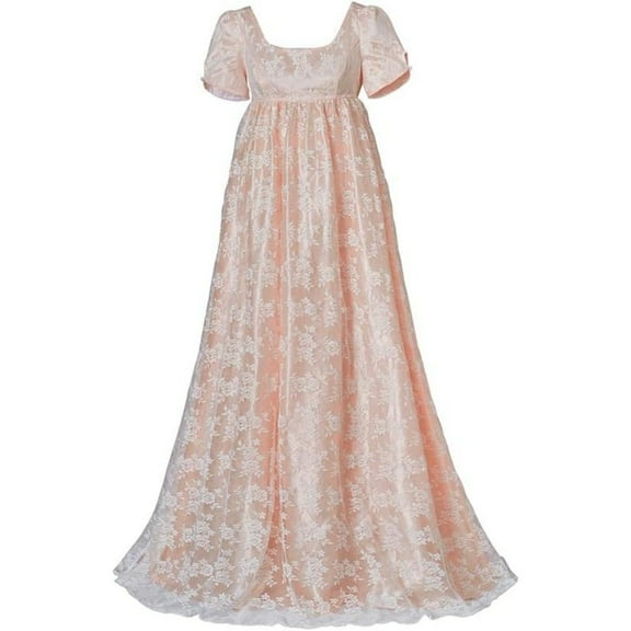 Women's Regency Dress Victorian Tea Gown Dress