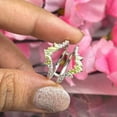 thumbnail image 2 of 1/11 CT. Peridot and Diamond Ring Guard- Engagment ring Wrap Enhance- August Birthstone, 2 of 7