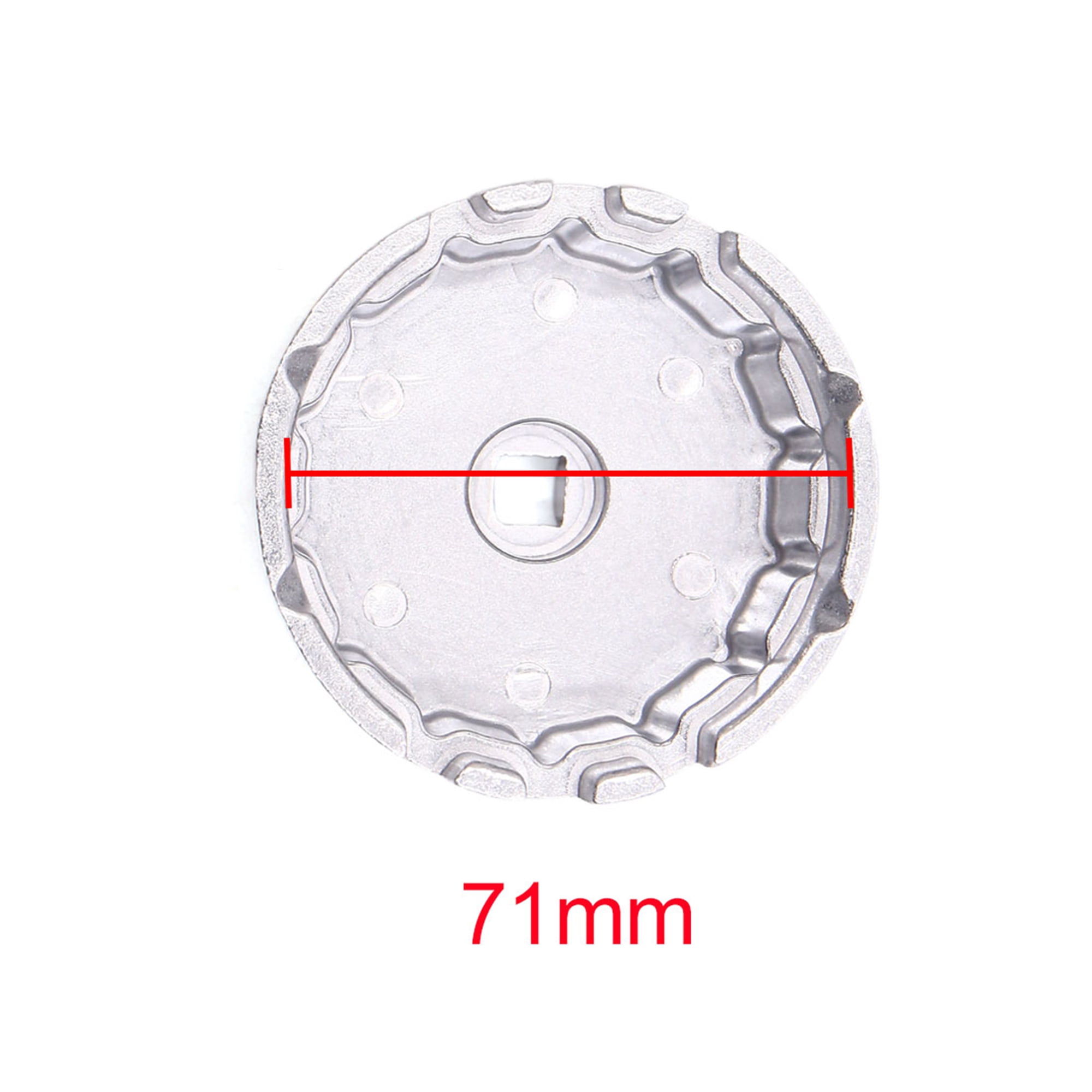 Unique Bargains 10mm Square Socket 14 Flutes Oil Filter Wrench Spanner for Lexus Vehicles