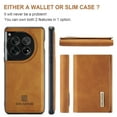 thumbnail image 4 of SaniMore Case for Oneplus 12 6.1" 2023, PU Leather Case Soft TPU Inner Detachable Magnetic Folding Wallet Card Slots Kickstand Anti-drop Shockproof 360°Protection Case for Galaxy S24, Brown, 4 of 9