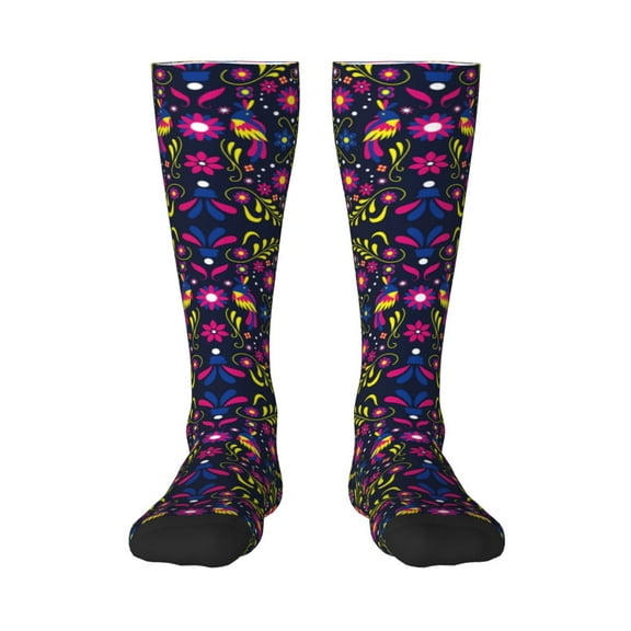 Bixox Colorful Mexican Patterned Men's and Women's Knee Socks High Socks Outdoor Sports Socks