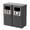 black, variant on 36 Gallon Kitchen Trash Can with Lid – Outdoor Waterproof Resin Waste Bin for Patio, Kitchen & Backyard (Grey, 15.16×15.55×30.71 in)