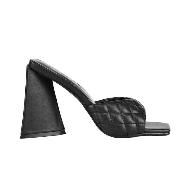 XY London Womens Maylin Quilted Sculptured Heel High Heels