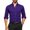 Purple, variant on Men's Slim Fit Long Sleeve Button Down Shirt, Decorative Button Chest Pocket, Smooth Fabric for Daily Commute & Semi-Formal Events Purple M