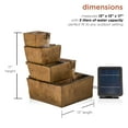 thumbnail image 4 of Alpine Corporation 17" Tall Solar Rustic Tiered Fountain Yard Decoration with LED Lights, 4 of 12