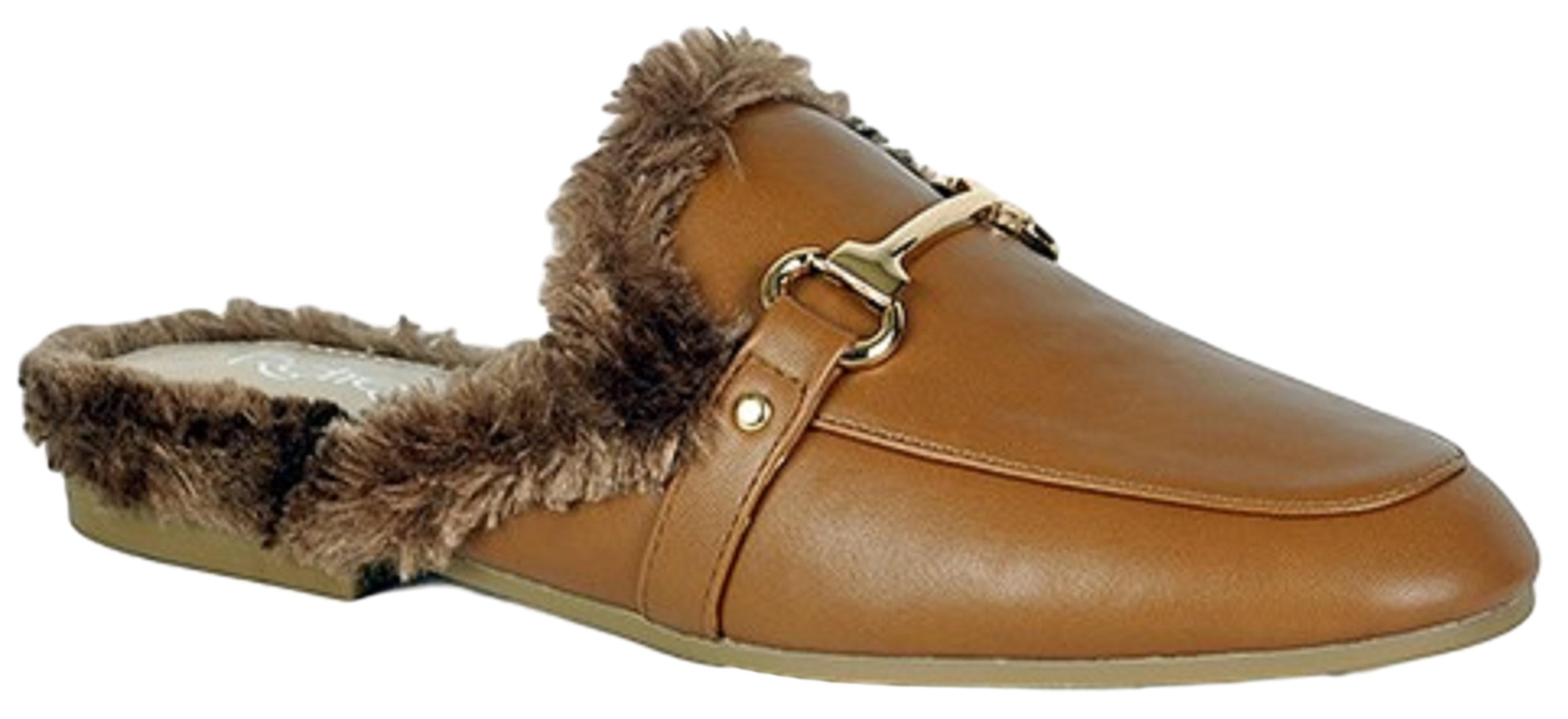 womens fur lined mules