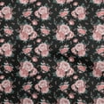 thumbnail image 1 of oneOone Polyester Spandex Black Fabric Florals Fabric For Sewing Printed Craft Fabric By The Yard 56 Inch Wide, 1 of 4