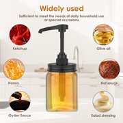 4 Pcs Stainless Steel Jar Syrup Dispenser Pump Lid for 16 oz Regular Mouth Easy to Install Honey Sauce Dispenser Injector Lid Enduring Coffee Syrup Distributor Pump Cover
